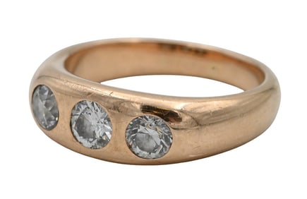 14K Yellow Gold and Diamond Ring
