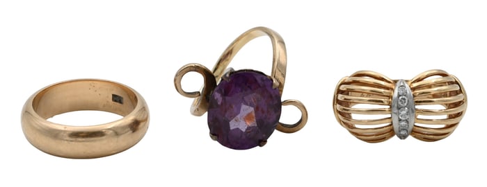 Three 14K Gold Rings