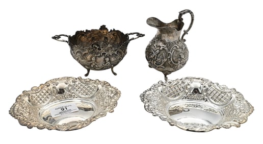 Four Piece English Sterling Silver Group