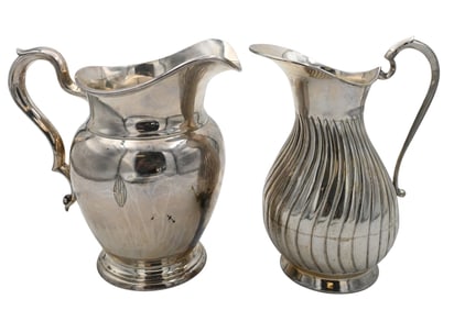 Two Sterling Silver Pitchers