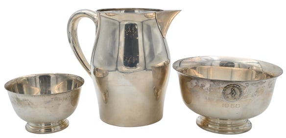 Three Sterling Silver Paul Revere Reproduction Piece