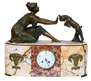 George Maxim (French 1885-1940) Art Deco Clock