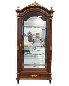 Bellanger Louis XVI Style Gilt Bronze Mounted Mahogany China Cabinet