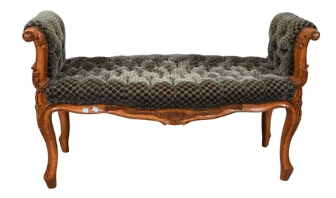 Custom Louis XV Style Bench