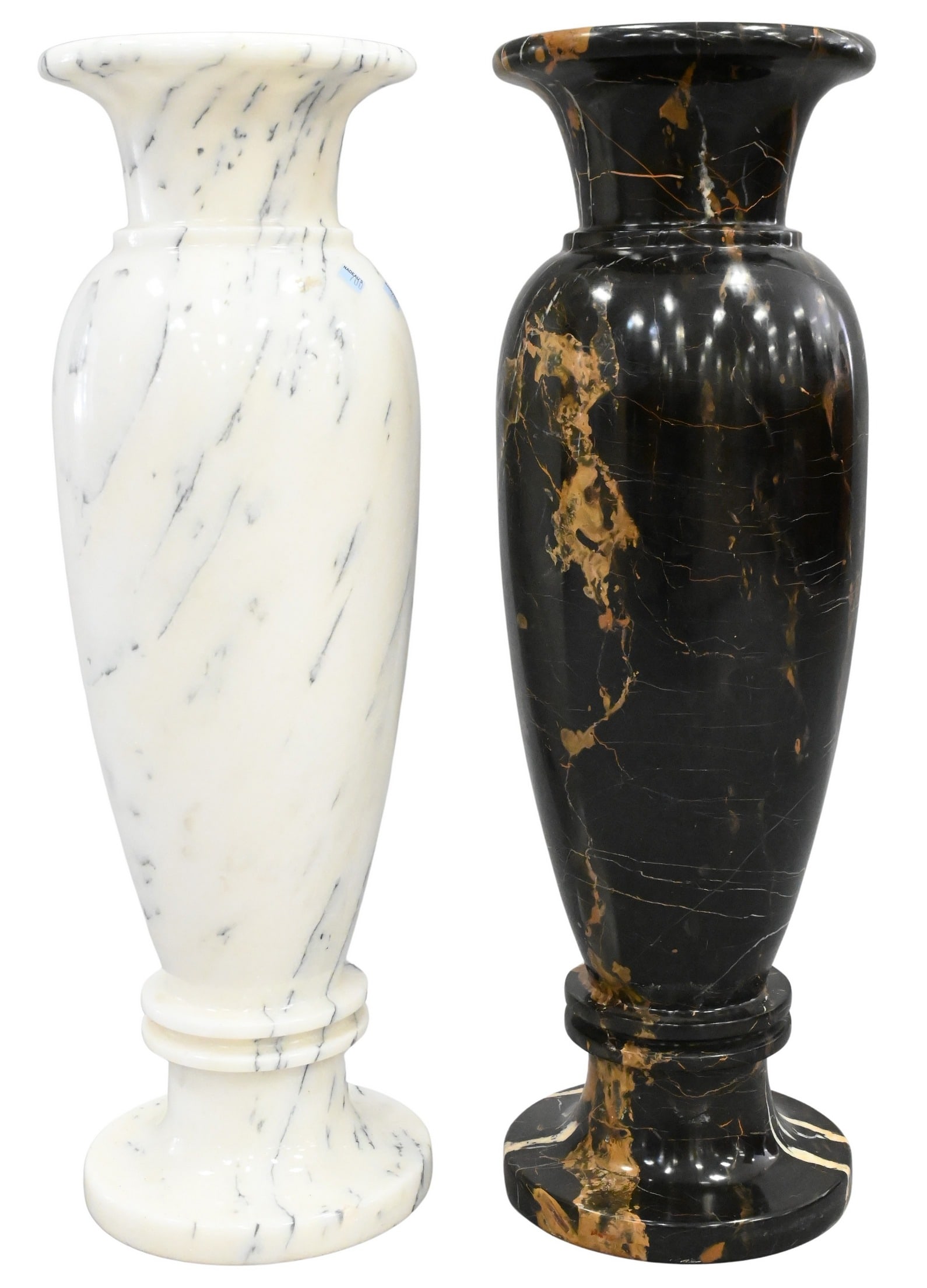 Two Large Carved Marble Floor Vases (1 of 4)