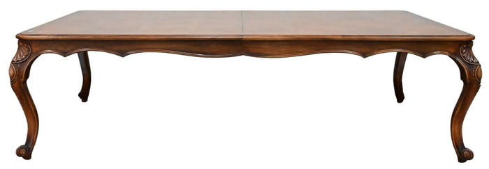 Large Custom Walnut Louis XV Style Dining Table