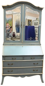 Louis XV Style Painted Secretary Desk