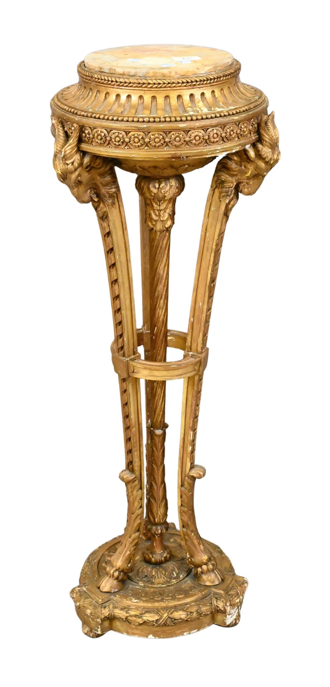 Neoclassical Style Giltwood Pedestal Stand (1 of 4)