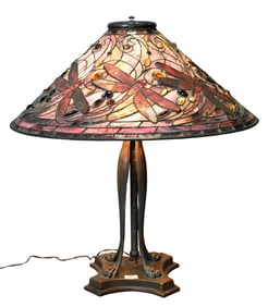 Tiffany Style Dragonfly Leaded Lamp