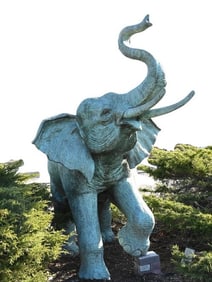 Monumental / Life Size Cast Bronze Elephant