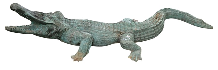Life Size Cast Bronze Alligator or Crocodile