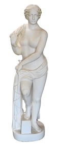 White Marble Life Size Carved Figure of Venus de Milo