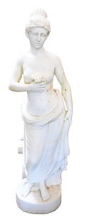 White Marble Life Size Sculpture of Venus de Milo: White Marble Life Size Sculpture of Venus de Milo height 62 inches, width 20 inches Provenance: Estate of Stephen F. Osborne, 2185 South Easton Road, Doylestown, Pennsylvania