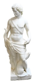 White Marble Sculpture of Apollo