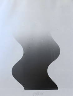 Larry Stuart Bell (American B.1939): Larry Stuart Bell (American B.1939) "PCF 14", 1978 Mixed media, vaporized aluminum and silicon monoxide on paper Signed and dated bottom center L.Bell 78, titled on verso 50" x 37 1/2"