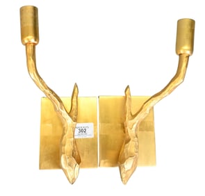 Pair Single Arm Twig Wall Sconces by Vaughn Designs After Giacometti