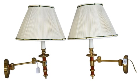 Pair of Christopher Norman Swing Arm Wall Sconces