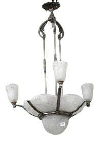 Pierre Gilles Art Deco Hanging Chandelier