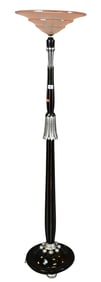 Art Deco Carved and Silvered Floor Lamp