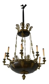Empire Style Eight Light Chandelier