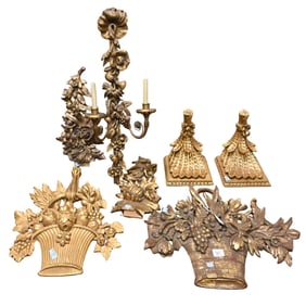 Seven Piece Italian Giltwood Group