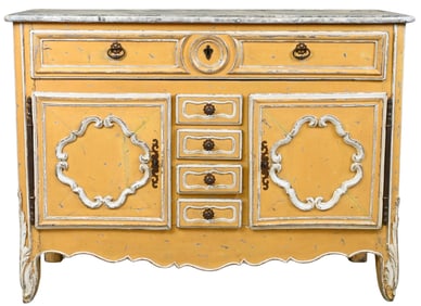 Louis XV Provincial Painted Cupboard