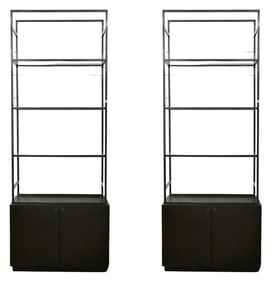 Pair of Restoration Hardware Industrial Etageres