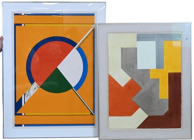 Two Framed Mid-Century Modern Pieces
