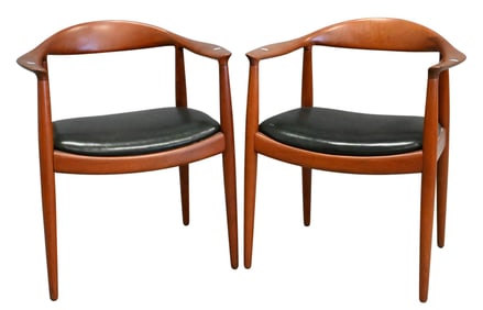 Pair of Hans Wegner for Johannes Hansen "The Chair"