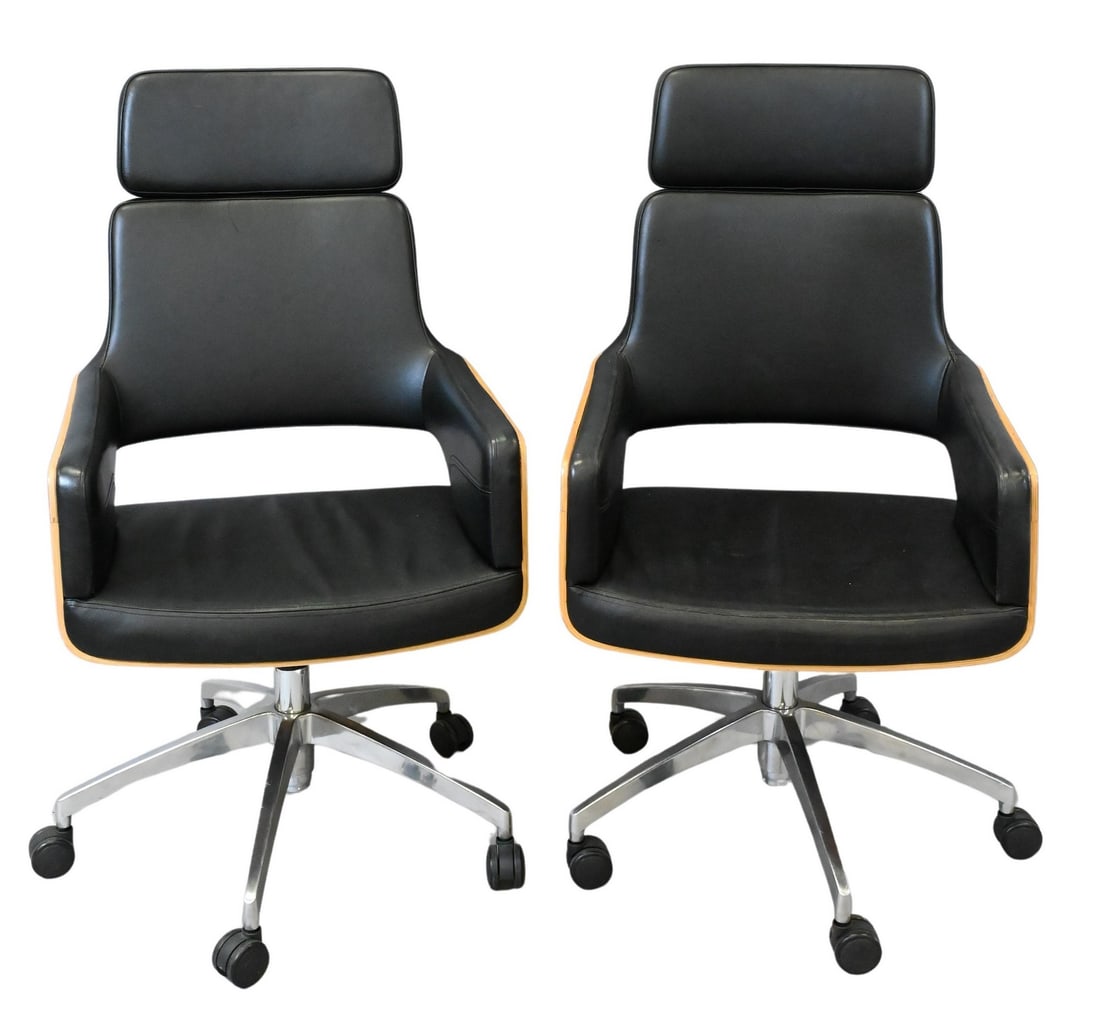 Pair of Eames Style Office Chairs (1 of 5)