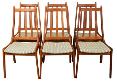 Set of Six Nordic Furniture Teak Dining Chairs