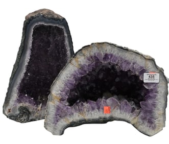 Two Amethyst Geodes