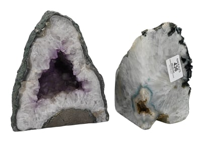 Pair of Quartz Rock Specimen Bookends