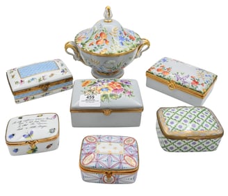 Six Tiffany & Company Porcelain Boxes