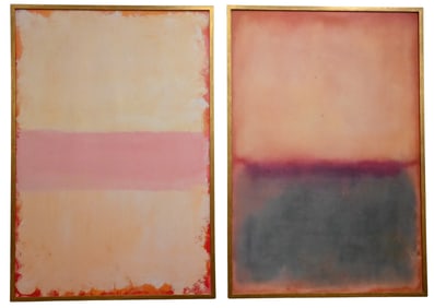 Two Large Framed Pieces after Mark Rothko (American 1903-1970)