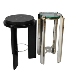 Two Art Deco Round Side Tables