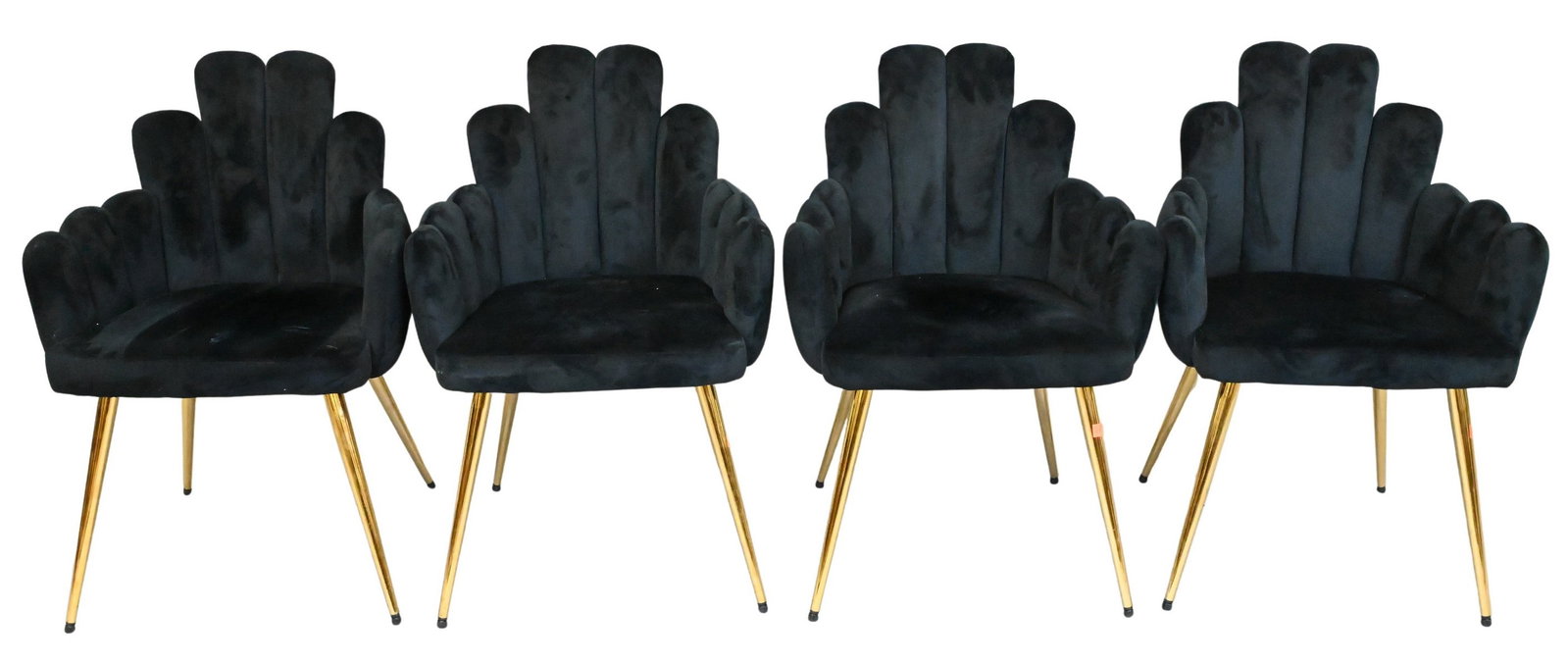 Set of Four Cimota Black Dining Chairs: Set of Four Cimota Black Dining Chairs height 33 inches, width 23 inches