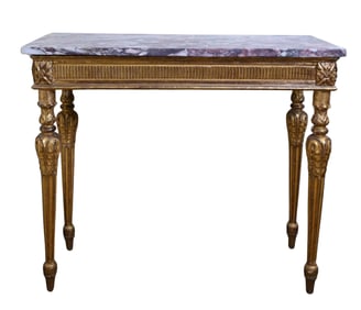 Louis XVI Marble Top Hall Table