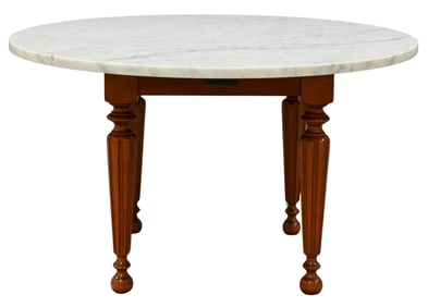 Custom Howard Kaplan Bleached Cherry Round Dining Table