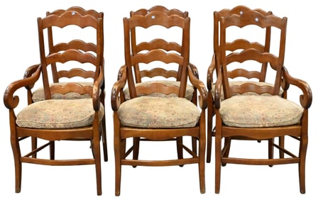 Set of Six French Provincial Style Armchairs