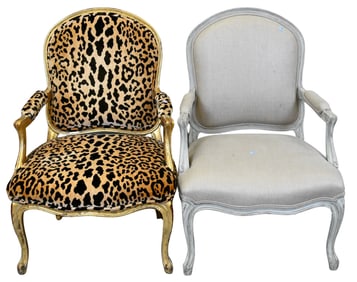 Two Louis XV Style Fauteuils