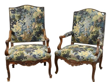 Two Louis XV Style Fauteuils