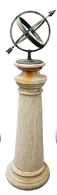 Armillary Sphere on Stone Pedestal