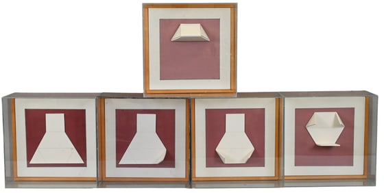 Set of Five Marylyn Dintenfass (American B. 1943) Geometric Installation