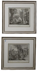 Set of Four Seasons Engravings after Antoine Watteau (French 1684-1721)