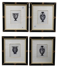 Set of Four Custom Framed after Henry Moses (British 1782 - 1870)