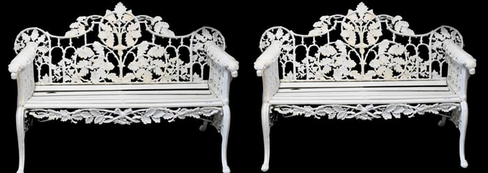Pair of Iron Benches