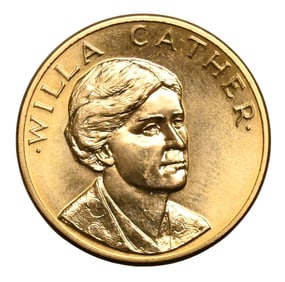 1981 Gold Willa Cather 1/2 OZ Pure Gold 21.6K American Arts Medallion