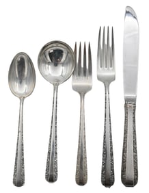 128 Piece Towle Sterling Silver Flatware Set