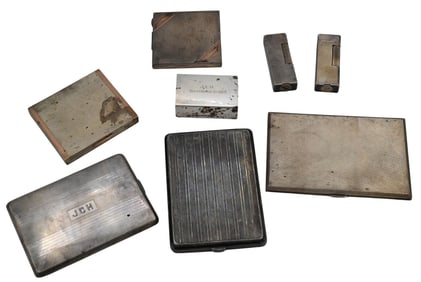 Group of Sterling Silver Card or Cigarette Cases